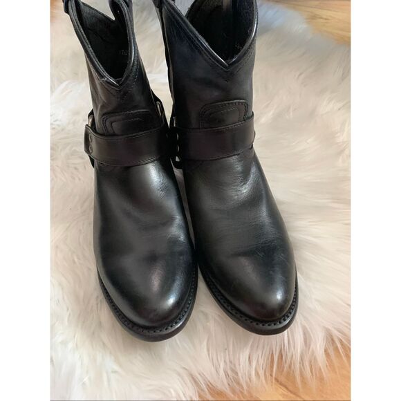 Frye Wyatt Harness Boot Black Size 8.5 leather women’s - Picture 8 of 9
